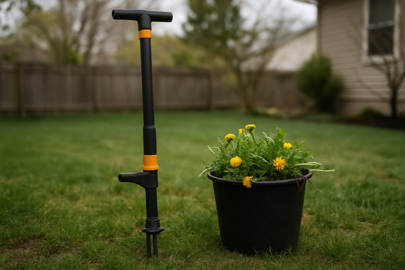 Fiskars 3-Claw Stand-Up Weed Puller, 39-Inch